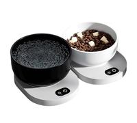 Ungtyb Winter Pet Heated Bowl, Heated Dog Dish, Convenient Cozy, Temperature Pet Waterer, Warm Ceramic Furbabbies Pan for Outdoor Use, 5.51x4.33x2.95in