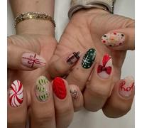 Unguis Art Court Ellipsoïdal Mat Frauduleux Sabots Surlignant Flocon de Neige Twist Bow Plan Permanent ABS Substance pour Femmes et Jeunes Flocon de Neige Bow Twist Faux Sabots