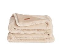 UnHide Marshmallow Couverture en Fausse Fourrure - Couverture Lourde et Extra Douce - Fabriquée à partir de matériaux recyclés - Lavable en Machine - Grand lit (152,4 x 203,2 cm) - Ours Beige