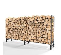 unho Étagère à bois de chauffage extérieure en métal - 232,7 x 34,8 x 117,8 cm