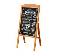 unho Panneau Publicitaire Extétieur 90x42.5cm, Ardoise Sur Pied Bois Avec 2 Aimants et 2 Chiffons, Stop Trottoir Magnétique Pliable, Décoration pour Restaurant Café Bar Bistrot (Cari)