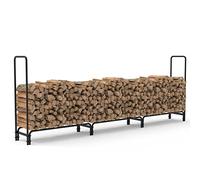 unho Range Bûche Extérieur Bois Jardin: 345x117x35cm Rangement Bûche Charge 408kg Serre Bûche XXL Porte Bûche Intérieur Étagère en Métal pour Bois de Cheminé