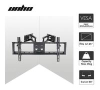 UNHO Support TV Angle Mural Support TV Murale Orientable et Inclinable Pour Écrans LED LCD Plasma 32-65 Pouces Meuble TV Mural