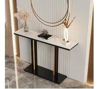 UNHO Table Console de Salon Console Meuble Blanche Entrée Couloir Bout de Canapé Scandinave - 118x30x78cm