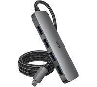 uni 4 Ports Hub USB C vers USB 3.0 [5Gbps 1,2m], Aluminium Adaptateur USB C (Thunderbolt 3) vers USB 4-en-1, Compatible avec MacBook Pro, iPad Pro, Chromebook, XPS, etc