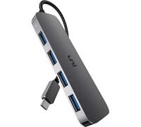 uni Adaptateur USB C, Hub USB C vers 4 Ports USB 3.0, Hub Multiport USB(Thunderbolt 3),Compatible avec iPhone 15 Plus ProMax,MacBook Pro Air 2023 iMac iPad Pro Air Surface Pro Galaxy S24(18cm)