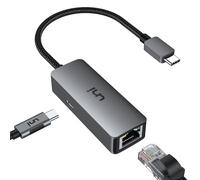 Uni Adaptateur USB C vers Ethernet avec Port de Charge 100W, Réseau LAN Gigabit RJ45 1Gbit/s, pour Laptop MacBook Pro/Air XPS