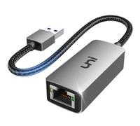 uni Adaptateur USB Ethernet, Adaptateur Ethernet USB 3.0 vers RJ45 Gigabit 1Gbps LAN Réseau [Aluminium Nylon] Compatible avec PC Ordinateur Portable MacBook Surface Pro Windows 11 XP Mac/Linux