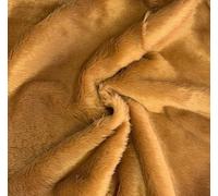 Uni Amusant Faux Fourrure Tissu Matière ANTILOPE BRUN - Marron, 1/8Mtr - 50cmx37cm