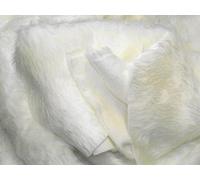 Uni Amusant Faux Fourrure Tissu Matière ECRU (blanc cassé) - Blanc, 1/4Mtr - 75cmx50cm