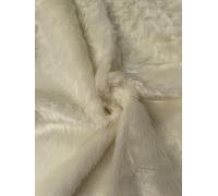 Uni Amusant Faux Fourrure Tissu Matière ECRU (blanc cassé) - Blanc, 1Mtr - 150cmx100cm