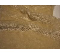 Uni Amusant Faux Fourrure Tissu Matière IVOIRE - Beige, Sample - 10cmx10cm