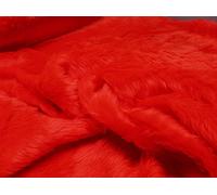 Uni Amusant Faux Fourrure Tissu Matière ROUGE VIF - Rouge, 1/2Mtr - 150cmx50cm