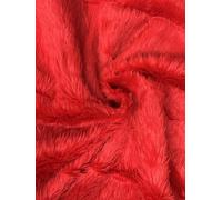 Uni Amusant Faux Fourrure Tissu Matière ROUGE VIF - Rouge, 1Mtr - 150cmx100cm