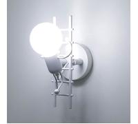 UNI Applique Murale Intérieur Design E27 Lampe Murale Humanoïde Contemporain en Métal Noir
