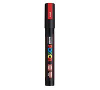 Uni-Ball Posca 182577 - Marqueur Pointe Moyenne PC - 5M, 1,8 - 2,5 mm, Rouge Fluo
