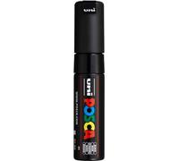 Uni-Ball 182699 - Marqueur POSCA à pointe biseautée large, PC-8K, noir, 1 pièce