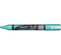 uni-ball 186218 Marqueur pour fenêtre et craie UNI CHALK avec pointe ogive, PWE-5M, vert métallisé