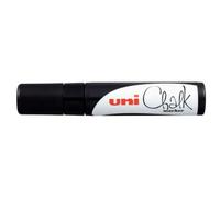 Uni-Ball 186699 - Marqueur pour fenêtres et Craie UNI Chalk PWE-17K 15 mm, avec Pointe Large en Forme de Coin, Noir
