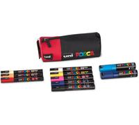 Uni-Ball 186826 - Marker Set, Étui De 8 Stylos Acryliques Pc-5m, 1.8 - 2.5 Mm, 6 Couleurs Standard + 2 Couleurs Spéciales Changeantes