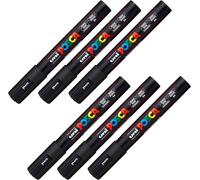 Uni-Ball 205056-Marqueur À Pointe Ogive Moyenne,Noir,6 Pièces,Pc-5m