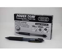 uni-ball 768184000 Power Tank SN-220 Paquet de 12 Stylos à bille rétractables larges encre Super Ink Noir