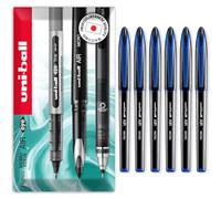 uni-ball Air Micro UBA-188-M Lot de 6 stylos roller fins 0,5 mm Encre bleue Emballage cadeau
