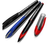 Uni-Ball Air Micro Uba-188-M Rollerball Pen With 0.5mm Fine Nib, Black, Blue And Red (Pack Of 3)