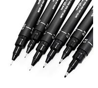 Uni Ball Broche Dessin Stylo Pigment Doublure Set Encre Noir 0.05mm À 0.8mm - 6