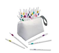Emott - Uni-Ball - Uni Mitsubishi Pencil - Trousse 40 Feutres Emott - Pour Écrire, Dessiner, Tracer avec Style ! - Pointe Fine 0,4 mm - 40 Couleurs