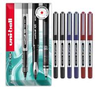 Uni-ball Eye Micro Ub-150 Gel Ink Pen - 0.5 mm - Pack of 6-2 x Black, 2 x Blue, 2 x Red