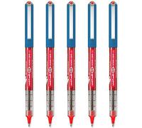 uni-ball Eye Ocean Care UB-150ROP Lot de 5 stylos roller à pointe micro-bille 0,5 mm pour écriture lisse, dessin, art et artisanat - Résistant à la décoloration et à l'eau - Encre rouge