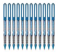 uni-ball Eye Ocean Care UB-157ROP Lot de 12 stylos à bille Pointe fine 0,7 mm Encre liquide résistante à l'eau et à la décoloration Bleu