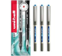 uni-ball EYE UB-157 Lot de 3 stylos rollers à pointe 0,7 mm dans un emballage cadeau Bleu clair