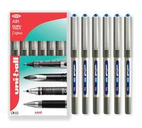 Uni-Ball EYE - UB-157 Rollerball Pens - 0.7mm Nib - Blue - Pack of 6
