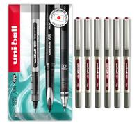 Uni-Ball EYE - UB-157 Rollerball Pens - 0.7mm Nib - Red Wine - Pack of 6