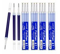 Uni-Ball Fanthom Lot de 15 recharges pour stylos à encre effaçable thermosensible Pointe moyenne 0,7 mm Bleu