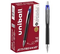 Uni-ball Stylos à bille Jetstream RT – Lot de 12, pointe grasse (1 mm), bleu