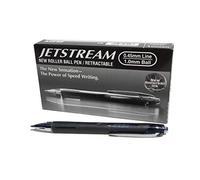 Uni-Ball Jetstream Rt Stylo Encre Gel Rétractable Noir Ecriture 1.0 Mm Lot De 12