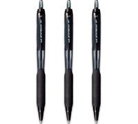 Uni - Ball Jetstream Sxn - 101 - 7n Lot De 3 Stylos Roller Rétractables Pointe 0,7 Mm Encre Noire