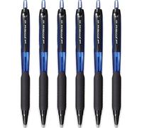 Uni-Ball Jetstream SXN-101-7N Lot de 6 stylos roller rétractables Pointe 0,7 mm Encre bleue