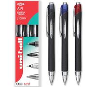uni-ball Jetstream SXN-210 RT Lot de 3 stylos roller rétractables à pointe de 1 mm dans un coffret cadeau Multicolore