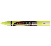 Uni-Ball Lot De 12 Marqueurs Craie Pte Conique Moyenne Chalk Marker Pwe5m 1,8 - 2,5mm Jaune Fluo