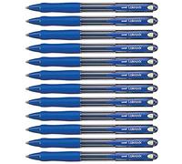UNI-BALL Lot de 12 Stylo bille rétractable Laknock, bleu