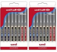 uni-ball Lot de 16 stylos rollers encre liquide UB-157 couleurs basiques