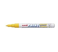 UNI-BALL Lot de 3 Marqueurs PAINT Marker PX21 Pointe conique fine 0,8-1,2mm Jaune