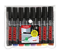 UNI-BALL Lot de 3 Pochettes de 8 marqueurs permanents Pte conique moyenne PROCKEY PM122/8 1,8 - 2,2mm Assorti