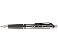 Uni Stylo à encre gel rétractable Impact pointe moyenne de 1 mm - corps noir translucide avec zone de préhension encre noire