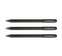 Uni-Ball Lot De 3 Rollers Encre Gel Jetstream 101 Sx101/10 Pointe Moyenne 1mm Noir