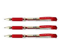 UNI-BALL Lot de 3 Rollers encre gel Signo Broad UM153C grip pointe large 1mm rouge